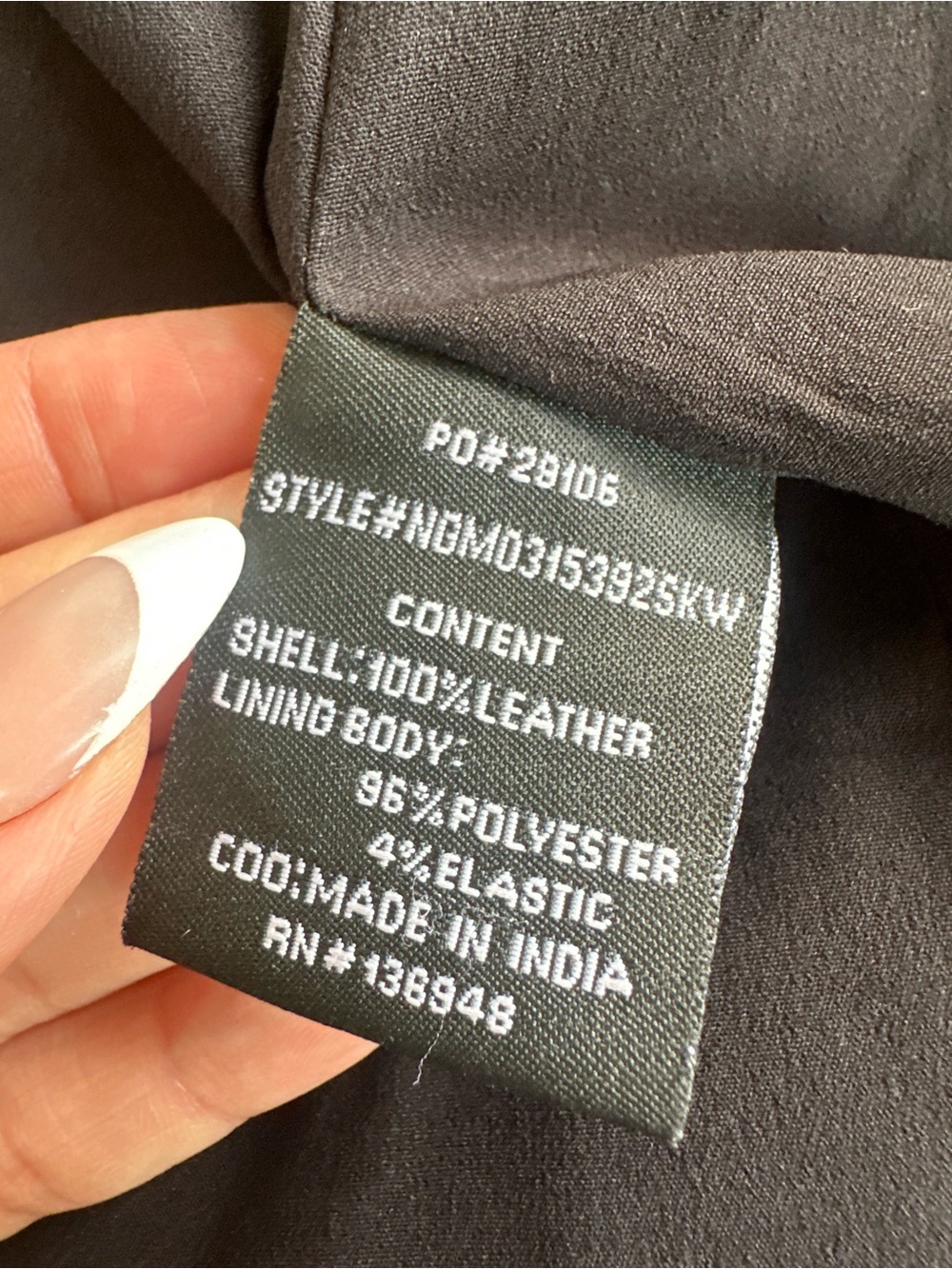 Nasty Gal NWOT Genuine Leather Easy Rider Fringed Beaded Mini Skirt Black L - Picture 9 of 10